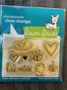 Lawn Fawn Bee Mine Clear Stamp Set - Yellow Accents